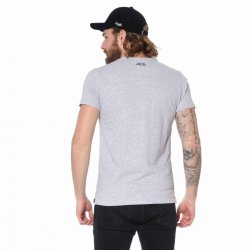 T-shirt gris col V Von Dutch homme